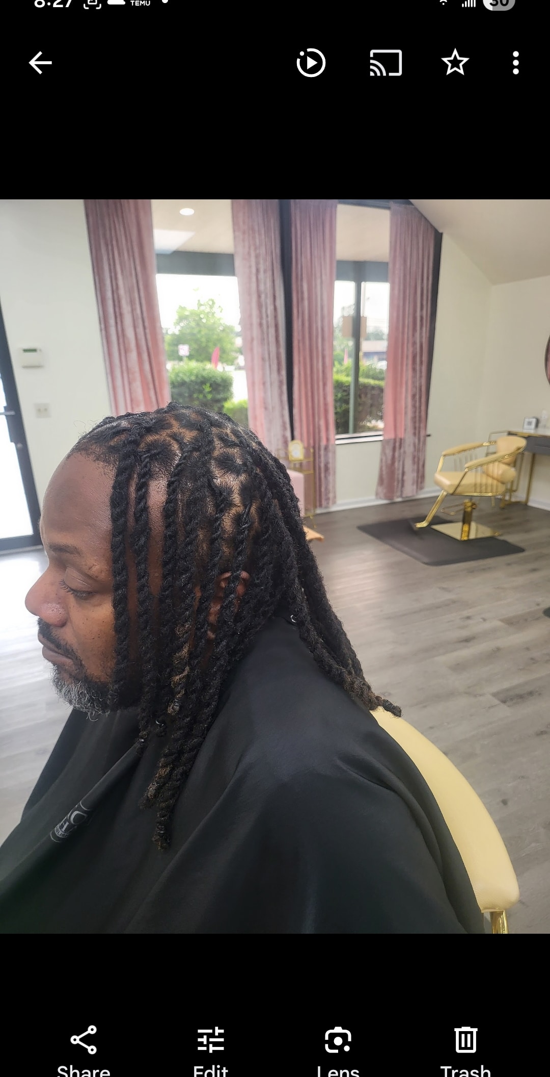 Men's Locs Retwist, side profile
