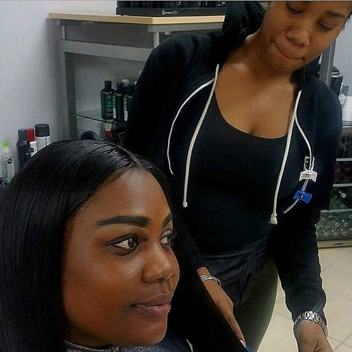 Weave and hair extensions installation at Sinkor Beauty Salon